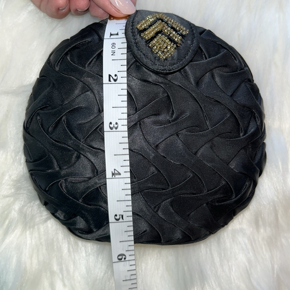 ⭐️Lancôme⭐️Black Satin Woven Purse/Clutch - Picture 9 of 10